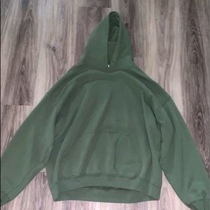 Warm comfortable green hoodie